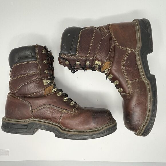 Wolverine Men's Waterproof Steel Toe 6" Boots brown Sz 10.5 Multishox - Picture 1 of 14